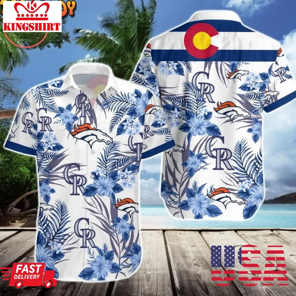Denver Broncos Colorado Rockies Hawaiian Shirt Plus Size