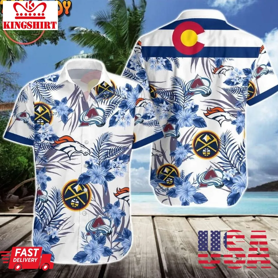 Denver Broncos Denver Nuggets Colorado Avalanche Hawaiian Shirt Unisex