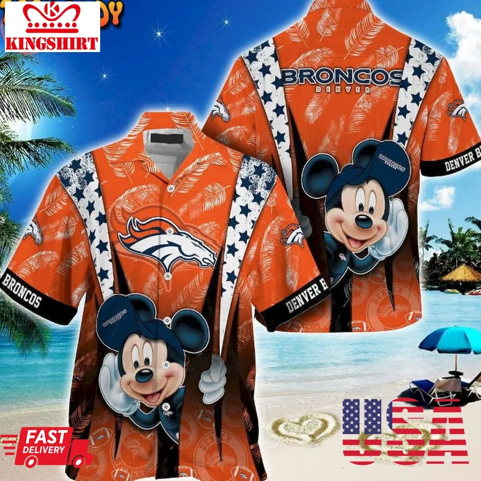 Denver Broncos Mickey Mouse Hawaiian Shirt Plus Size