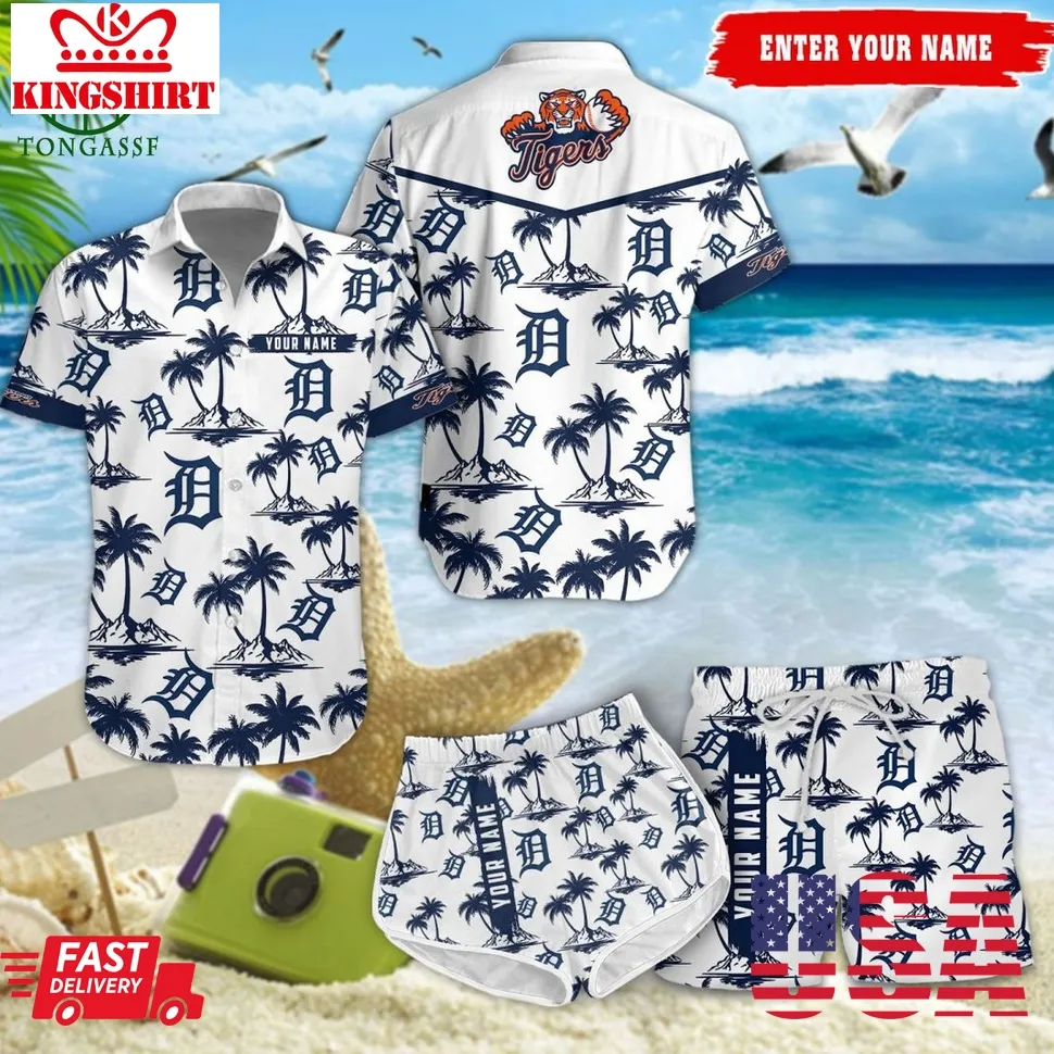 Detroit Tigers Mlb Coconut Hawaiian Shirt Shorts Unisex