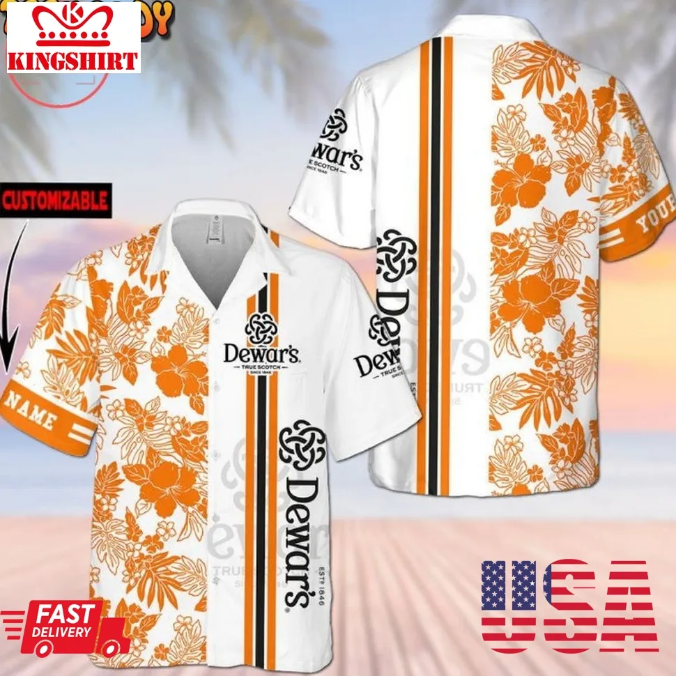 Dewars True Scotch Flower Custom Hawaiian Shirt Plus Size