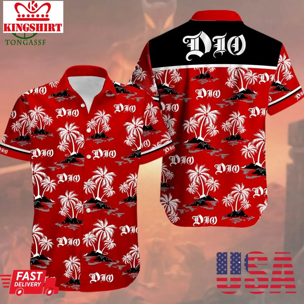 Dio Tropical Red Hawaiian Shirt Short Plus Size