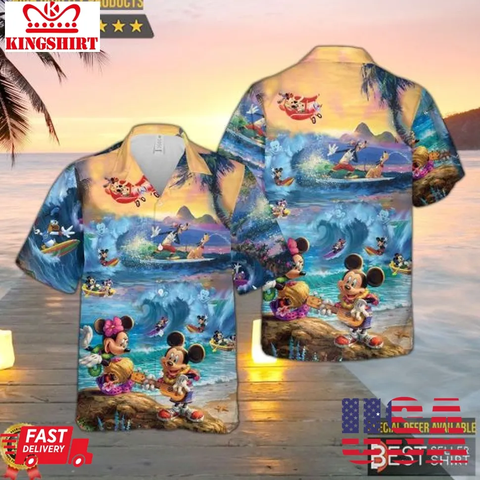Disney Mickey Mouse Hawaiian Shirt Funny Mickey And Friends Hawaii Shirt Size up S to 5XL