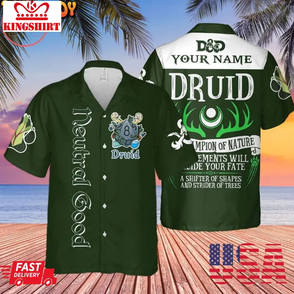 Dnd Neutral Good Druid Custom Hawaiian Shirt Unisex