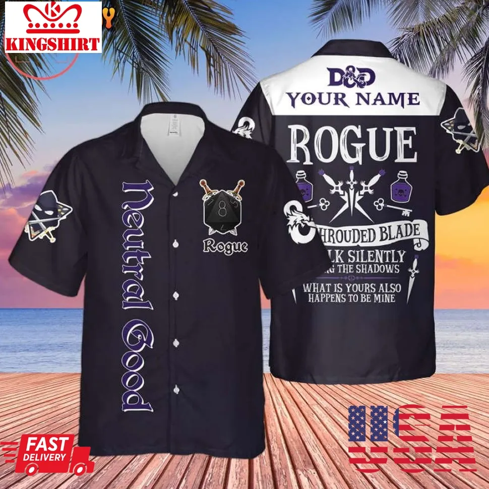 Dnd Neutral Good Rogue Custom Hawaiian Shirt Size up S to 5XL
