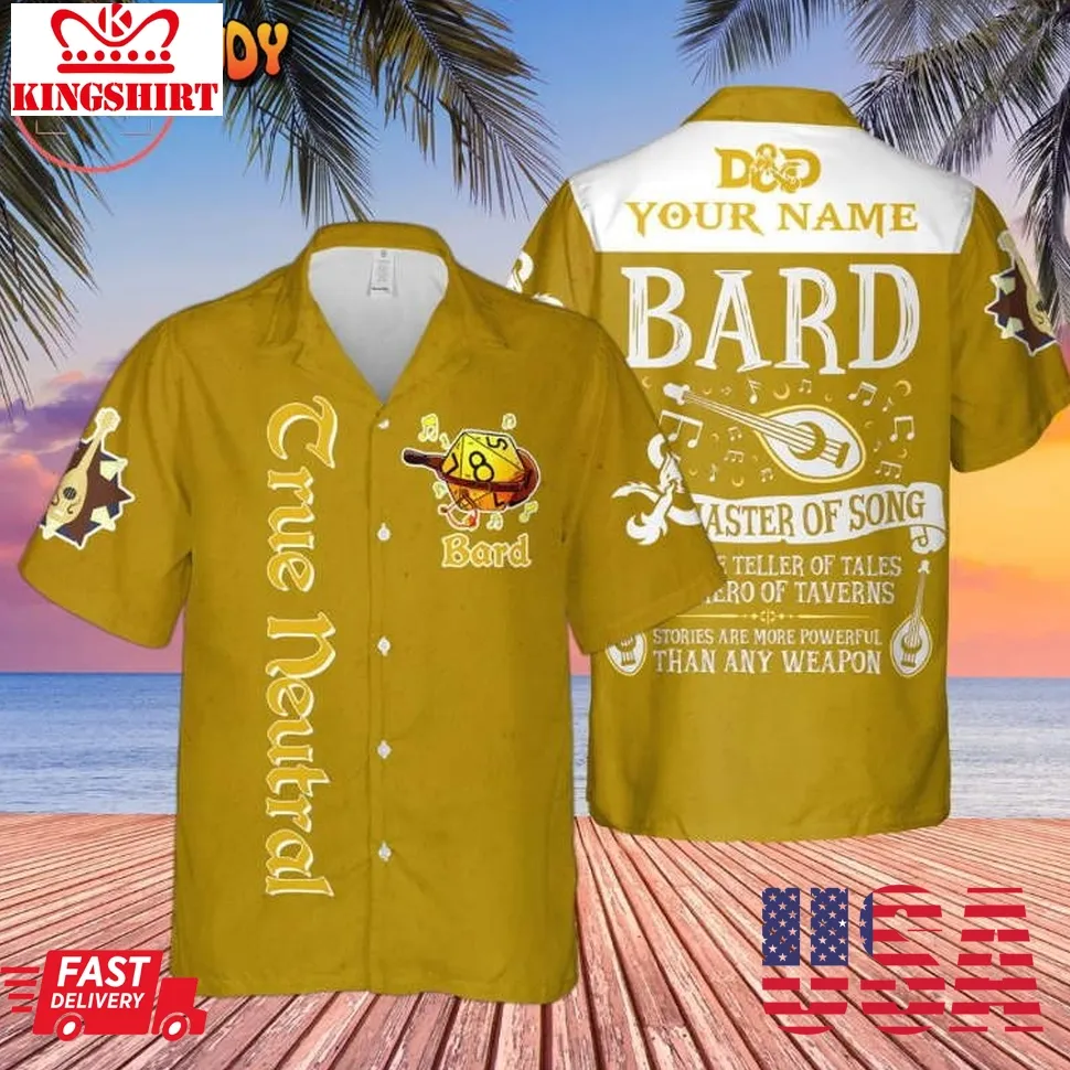 Dnd True Neutral Bard Custom Hawaiian Shirt Plus Size