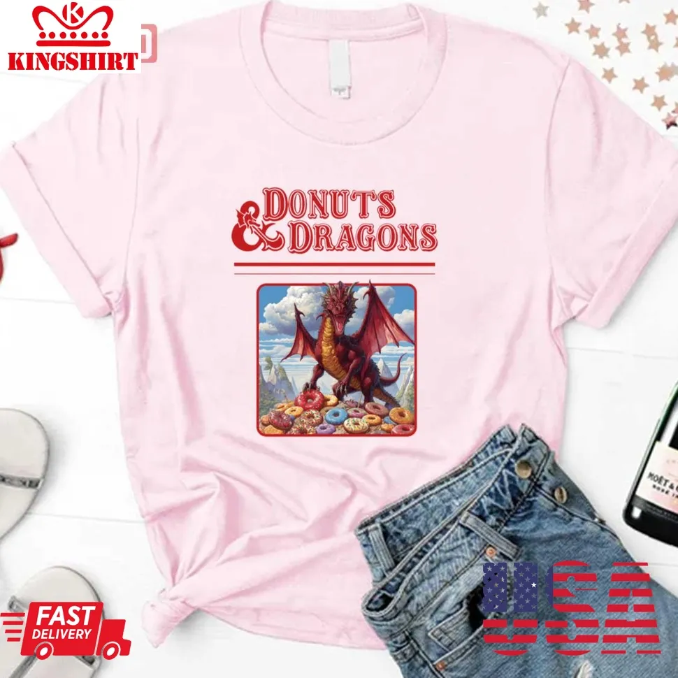 Donuts &038; Dragons Dungeons And Dragons Unisex T Shirt Unisex Tshirt