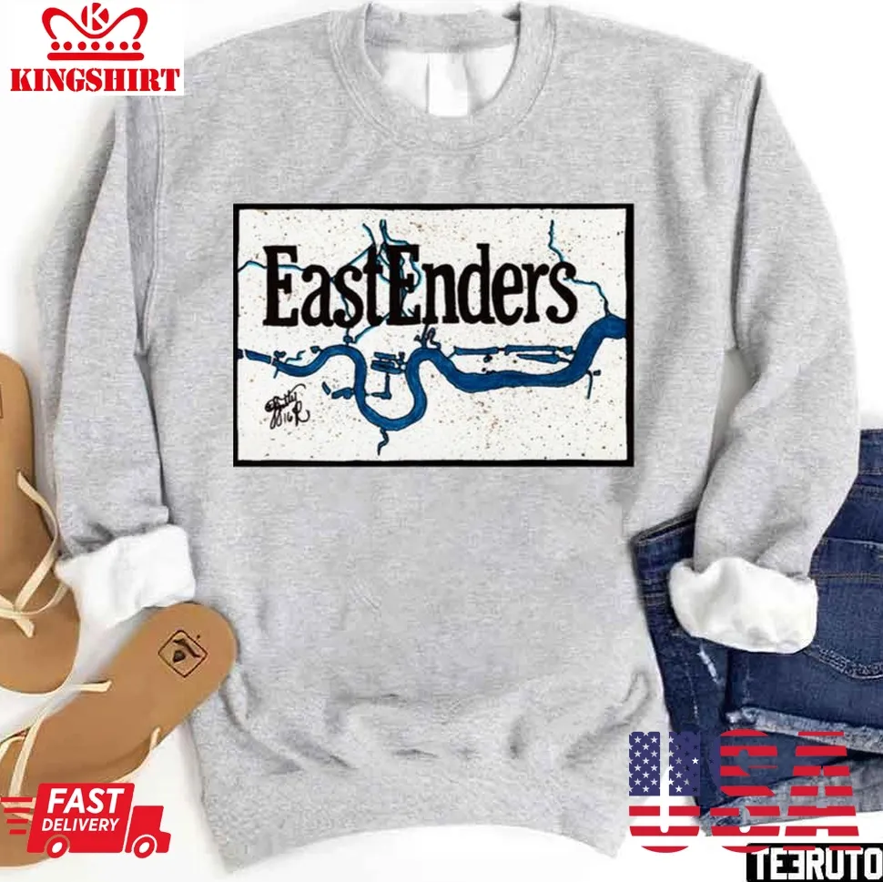 Eastender River Map Eastenders Unisex T Shirt Size up S to 4XL