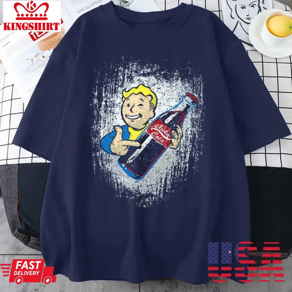 Fallout Nuka Cola Vault Boy Promo 2010 Unisex T Shirt Size up S to 4XL