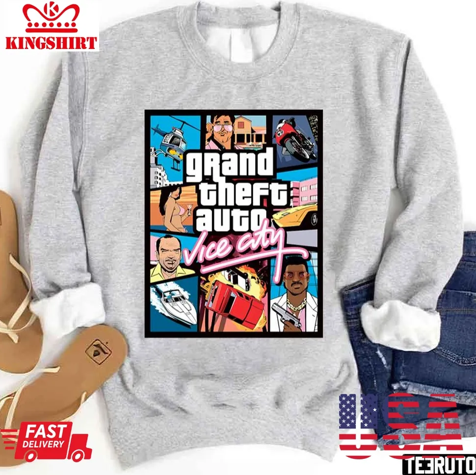 Grand Theft Auto Vice City Cover Unisex T Shirt Unisex Tshirt