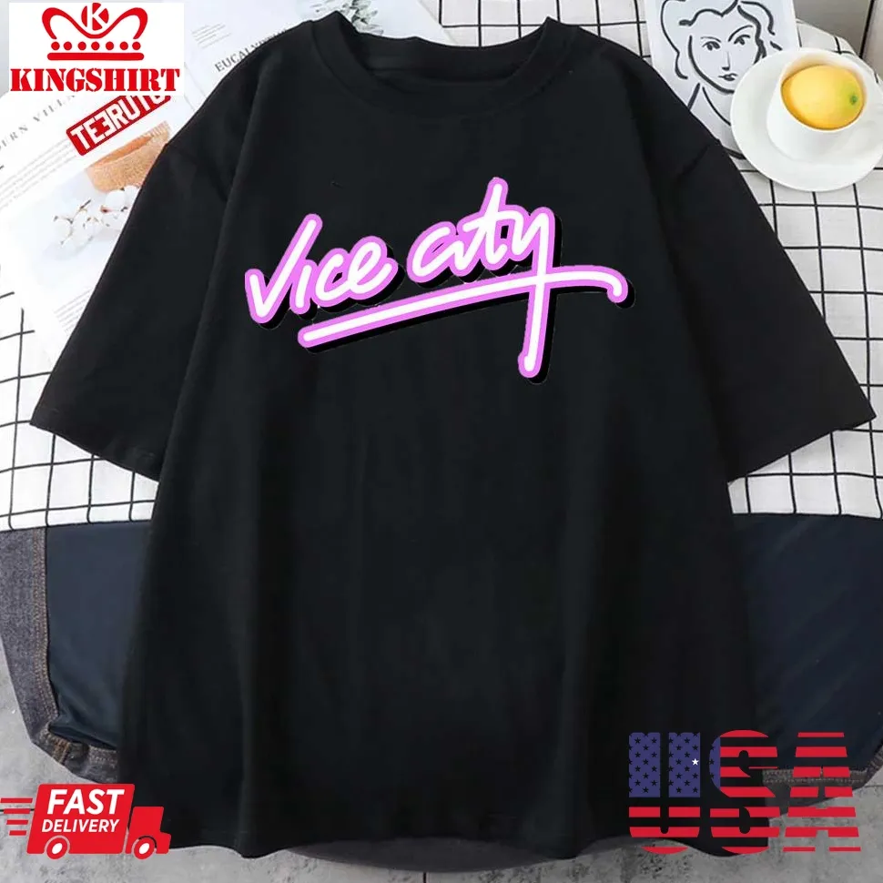Grand Theft Auto Vice City Logo 2 Unisex T Shirt Unisex Tshirt