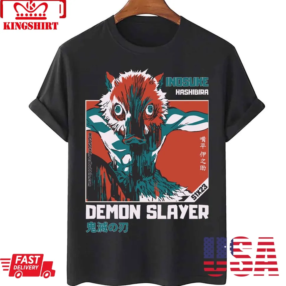 Inosuke Hashibira Ikigaisekai Kny Demon Slayer Unisex T Shirt