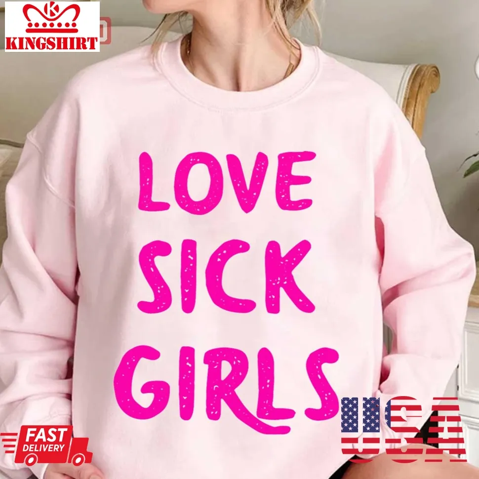 Lovesick Girls Pink Pink Unisex Sweatshirt