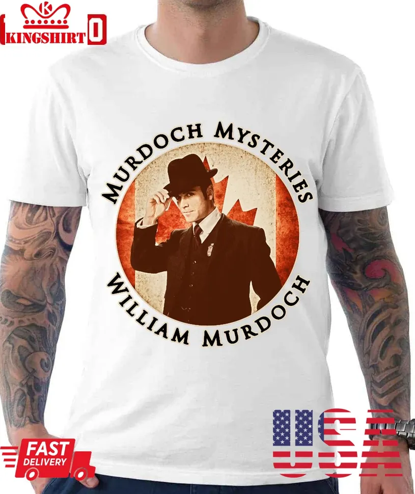 Murdoch Mysteries William Murdoch With Vintage Effect Unisex T Shirt