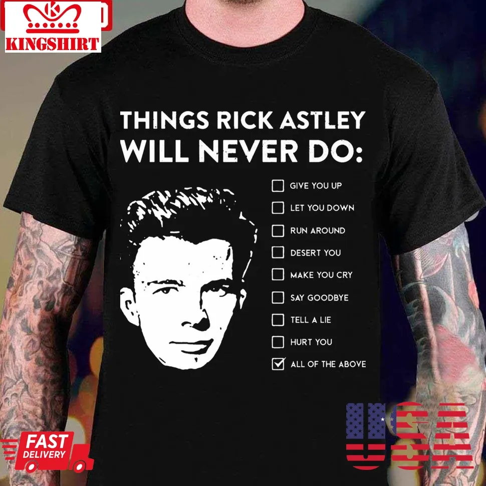 Music Retro Things Rick Astley Will Never Do Halloween Unisex T Shirt