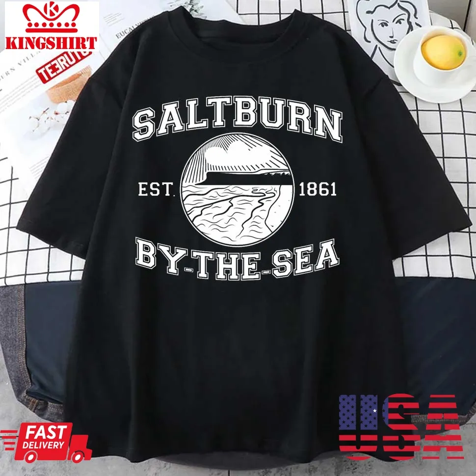Ndvh Saltburn By The Sea Est 1861 White Print Unisex T Shirt