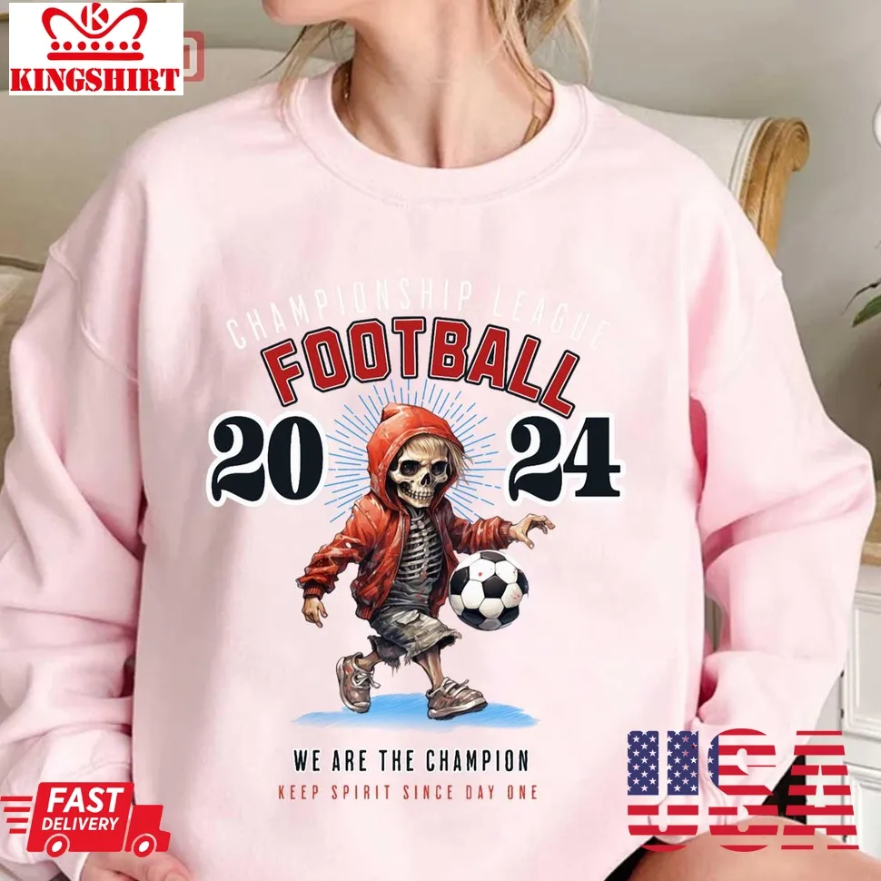 Preppy Skeleton Football Champion Unisex Sweatshirt