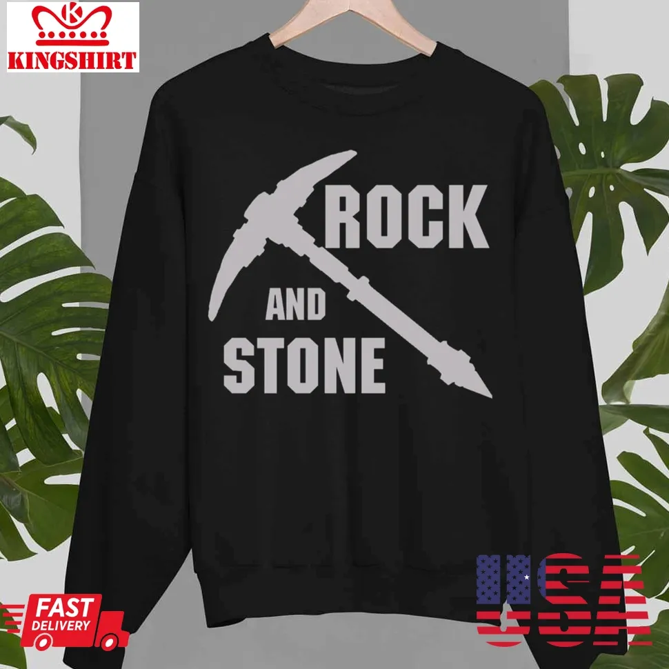 Rock And Stone Grey Unisex T Shirt