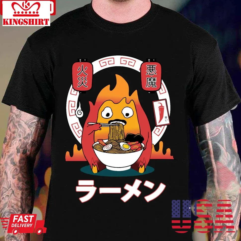 Spicy Calcifer Studio Ghibli Unisex T Shirt