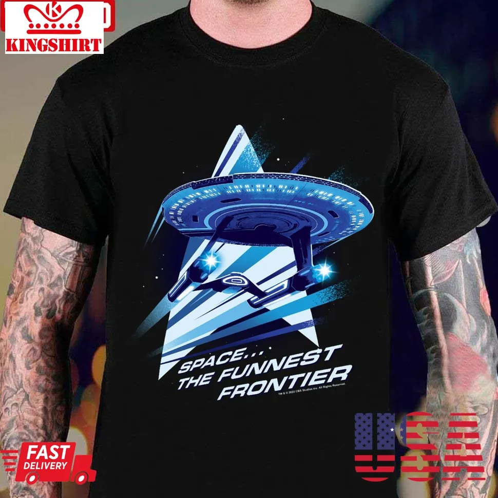 Star Trek Lower Decks Space The Funnest Frontier Starship Logo Unisex T Shirt