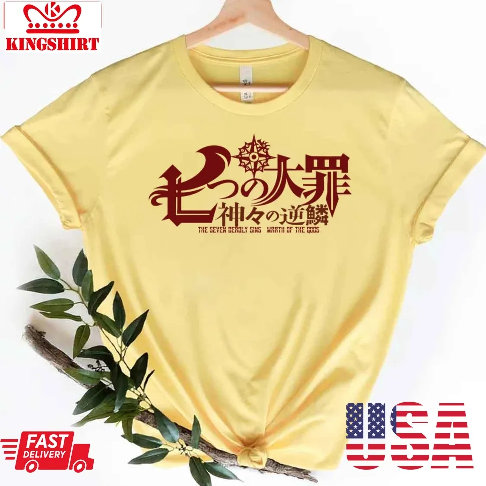 The Seven Deadly Sins Title Season 3 Red Silhouette Suitable For Anime Lover Unisex T Shirt