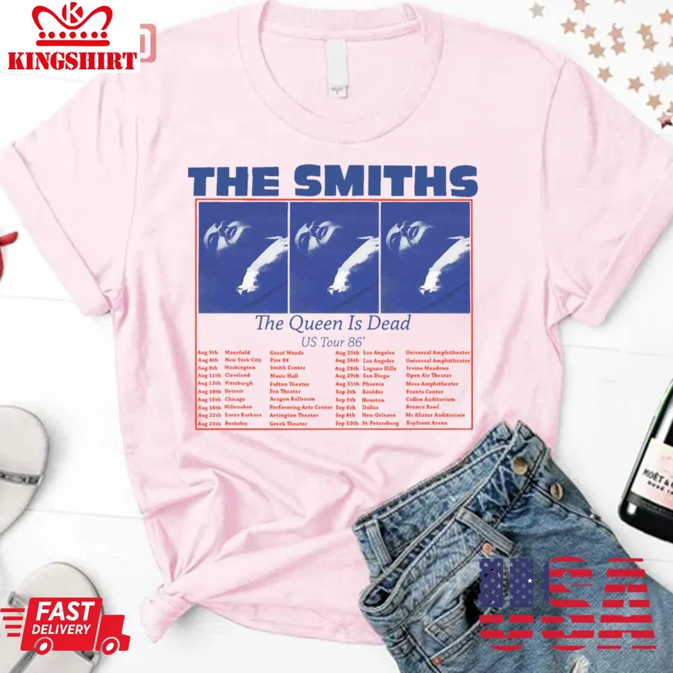 The Smiths Us Tour 86 The Queen Is Dead Unisex T Shirt