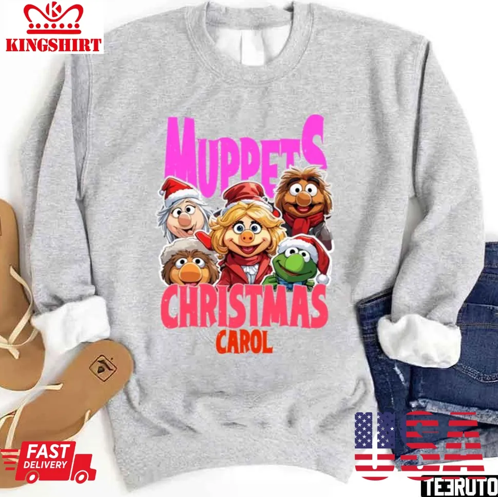 Warms Hearts Muppet Mayhem Christmas Unisex Sweatshirt Size up S to 4XL