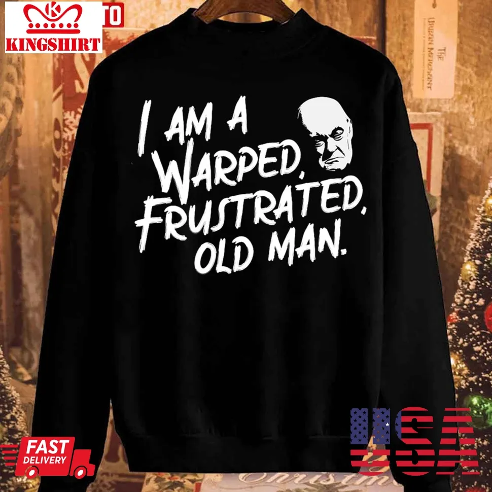 Warped Frustrated Old Man Unisex Sweatshirt Plus Size