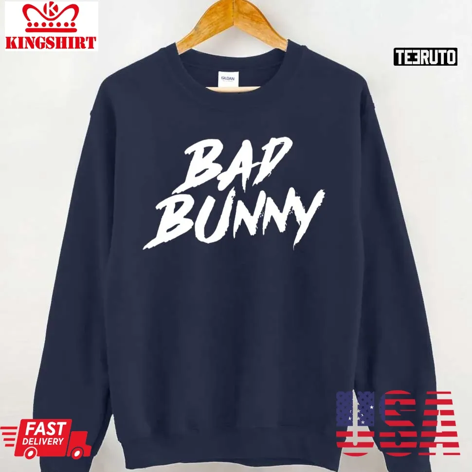 White Logo Bad Bunny Unisex Sweatshirt Unisex Tshirt