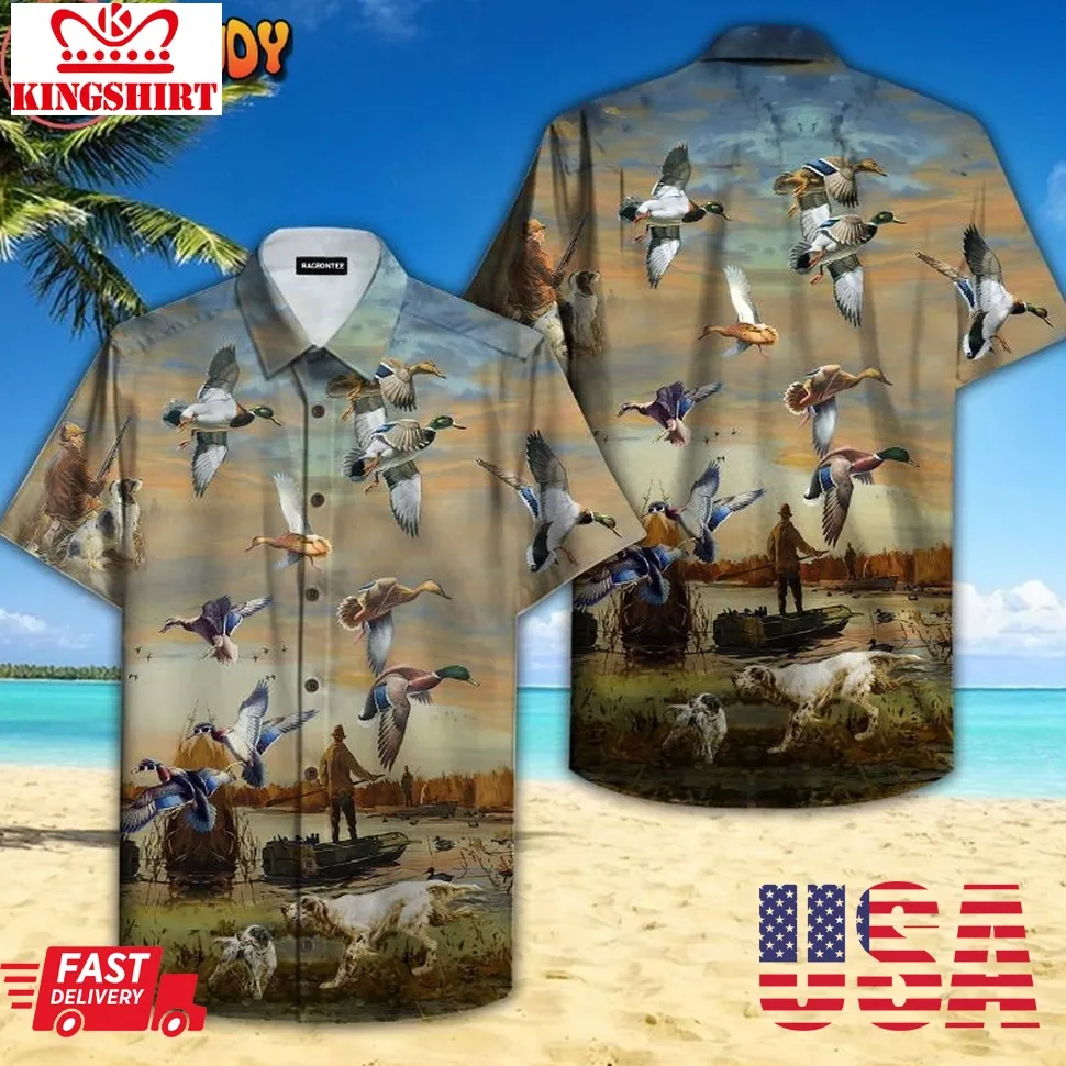 Duck Hunting Hawaiian Shirt Unisex