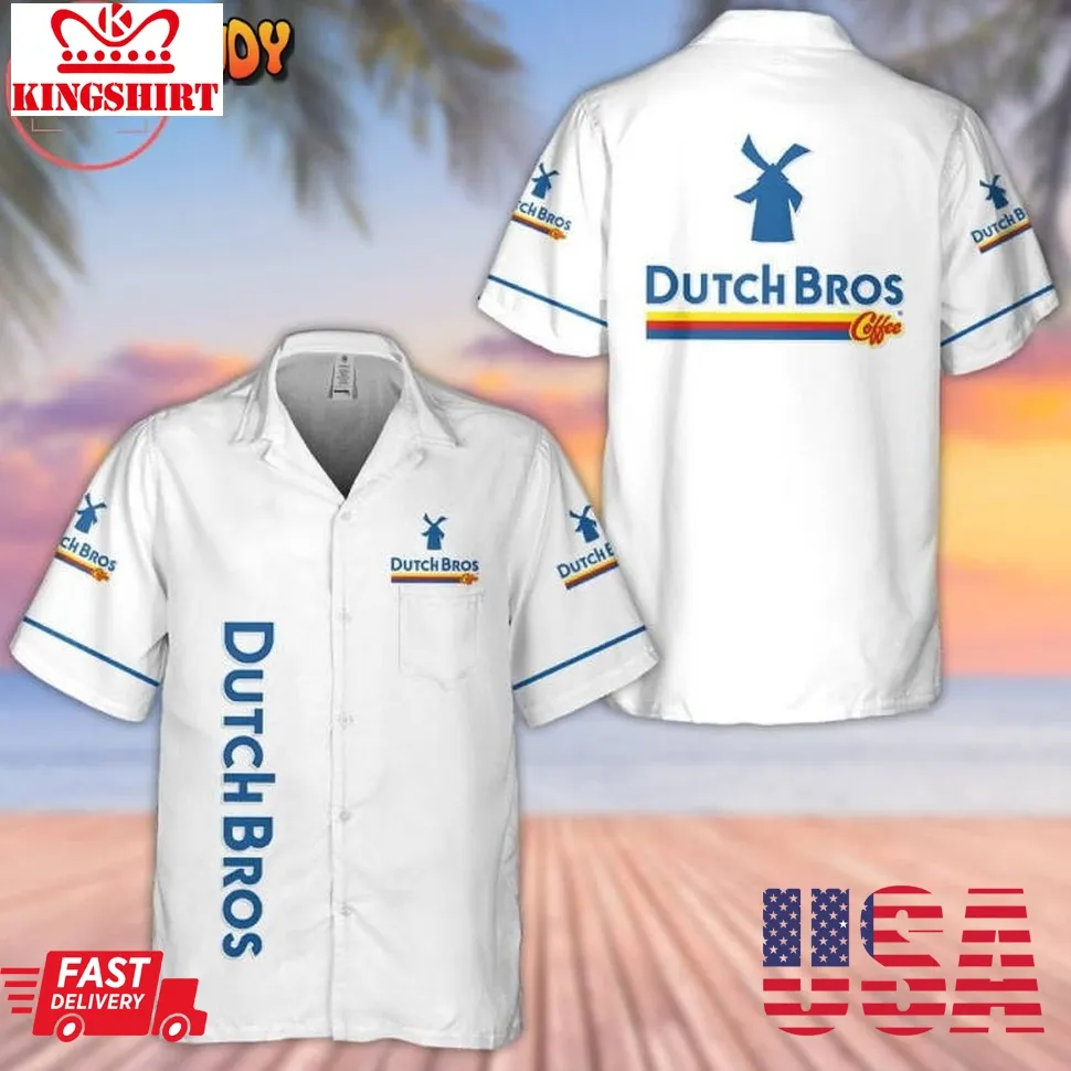 Dutch Bros Coffee Hawaiian Shirt Size up S to 4XL