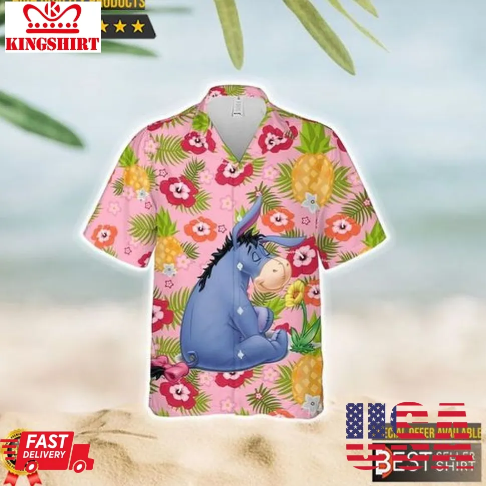 Eeyore Hawaiian Shirt Hawaiian Aloha Shirt Disney Eeyore Shirt Disney Aloha Shirt Plus Size