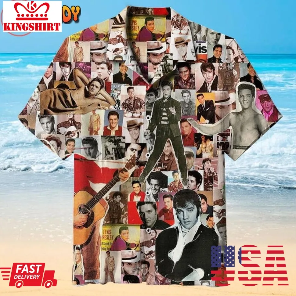 Elvis Presley Movie Poster Hawaiian Shirt Size up S to 4XL