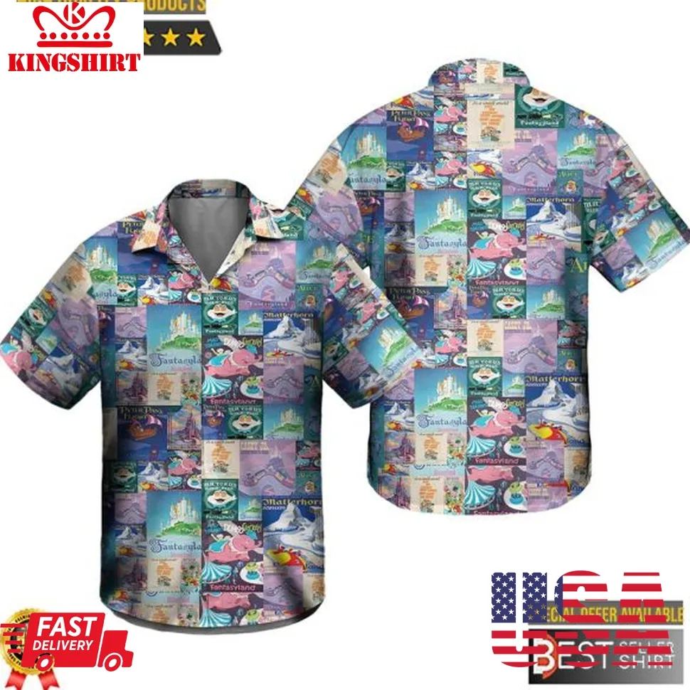 Fantasyland Disney Inspired Hawaiian Shirt Size up S to 4XL
