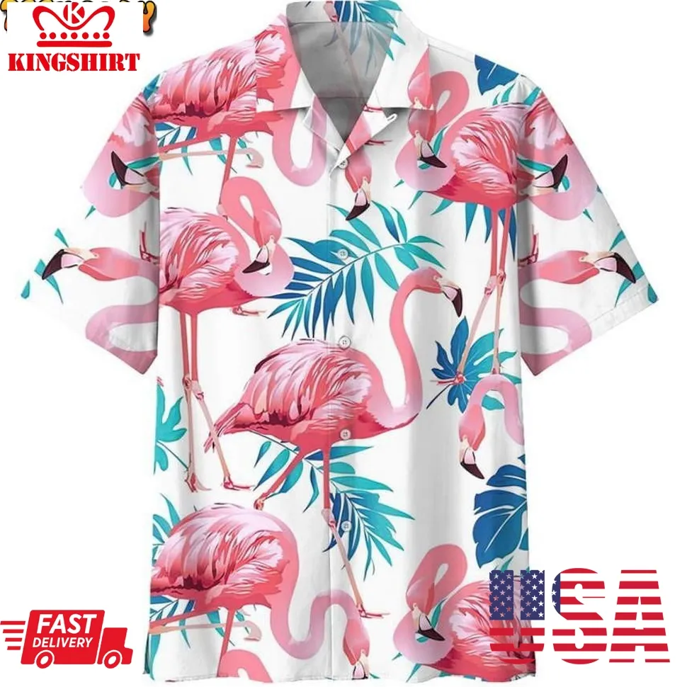 Flamingo Hawaiian Shirt Plus Size