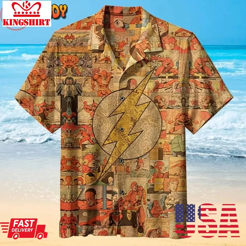 Flash Retro Logo Hawaiian Shirt Plus Size