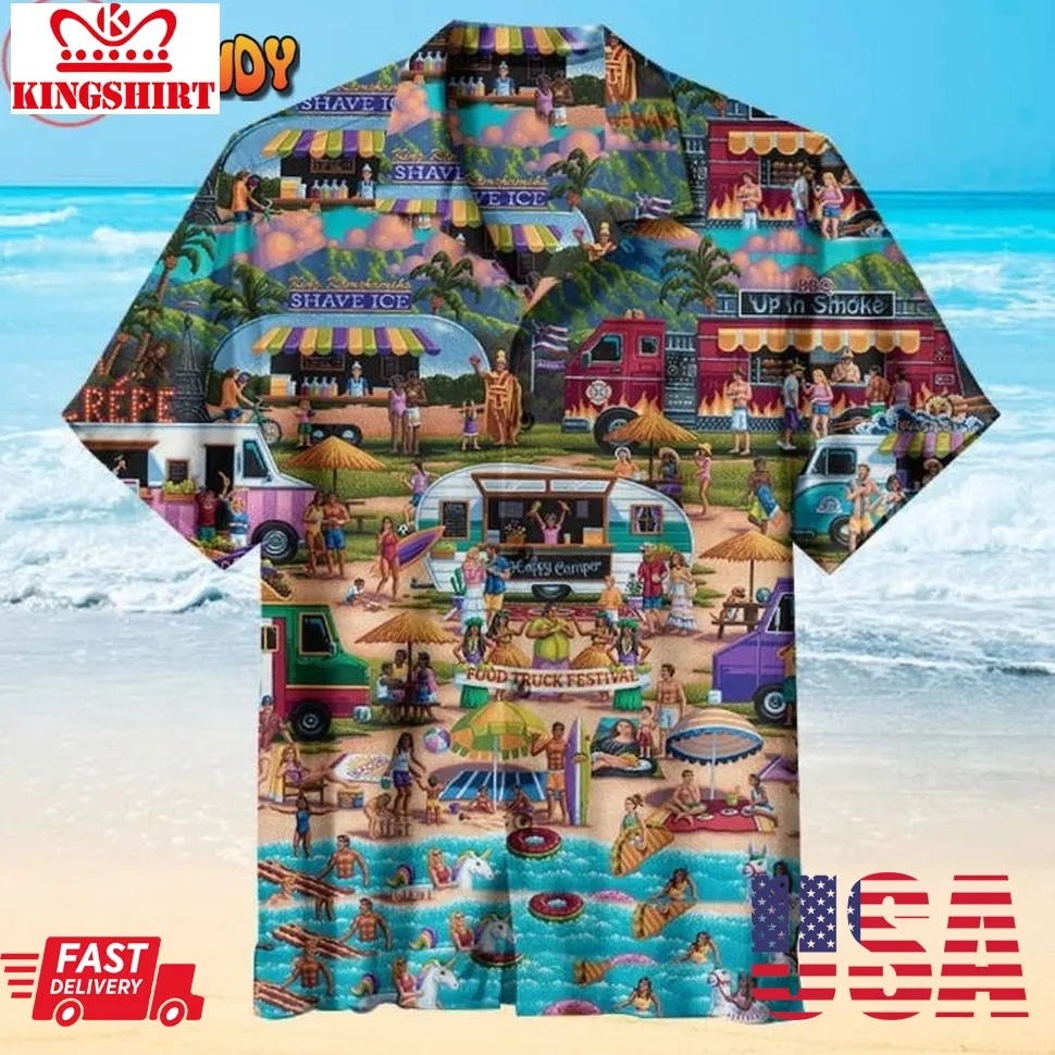 Food Truck Festival Hawaiian Shirt Plus Size