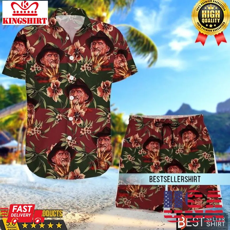 Freddy Krueger Hawaiian Shirt Freddy Krueger Button Shirt Gifts For Halloween Plus Size