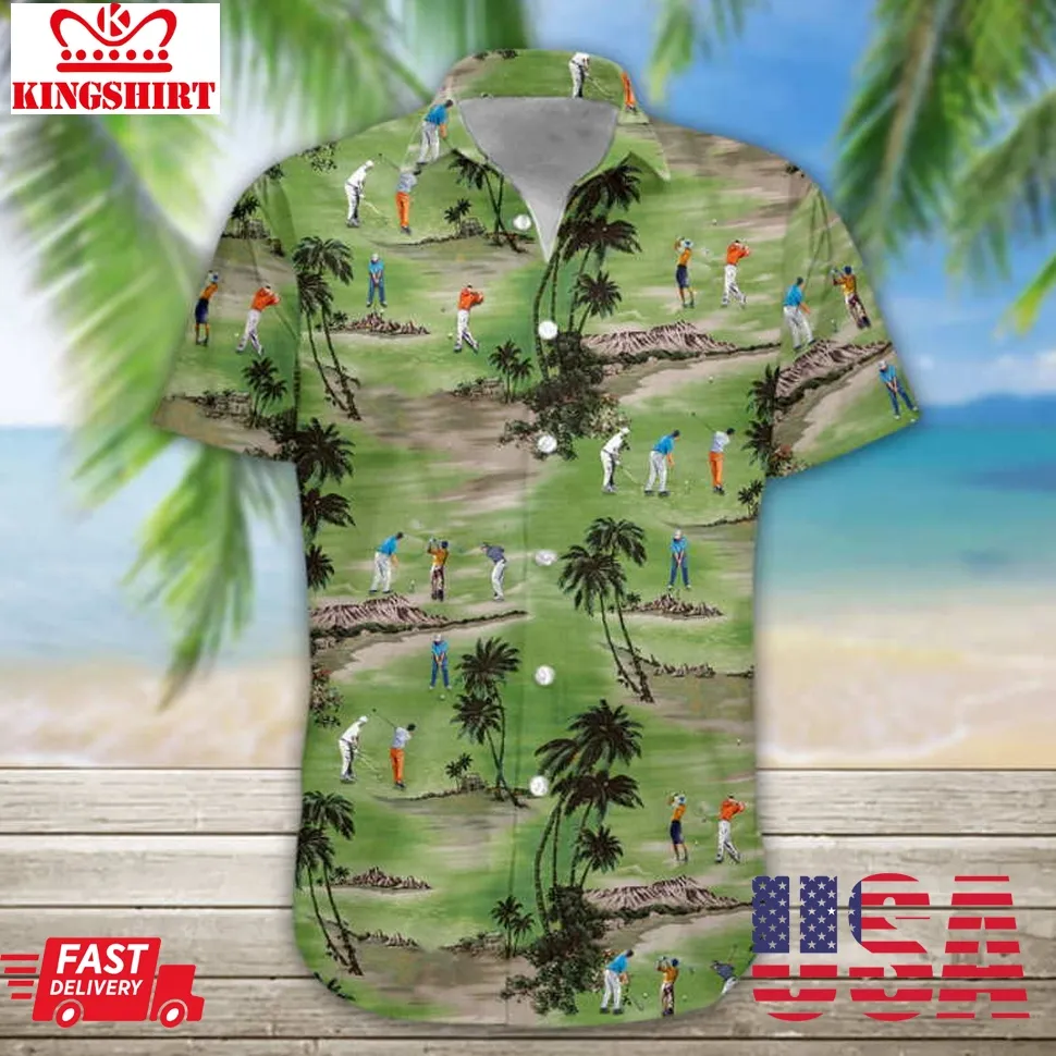 Golf Hawaiian Shirt Plus Size