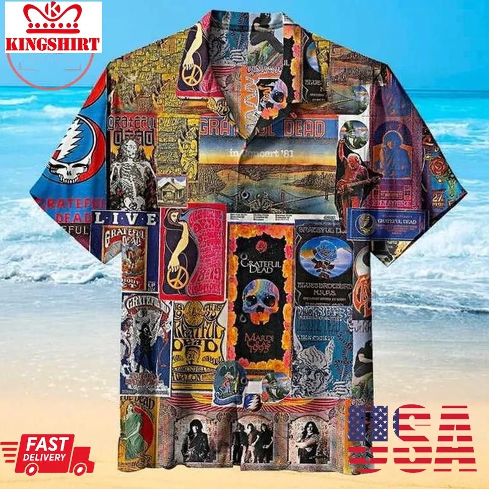 Greatful Dead Songs Hawaiian Shirts Plus Size