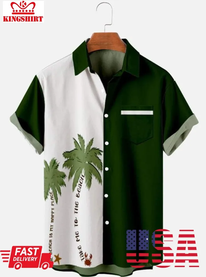 Green Coconut Tree Hawaiian Shirt Size up S to 4XL