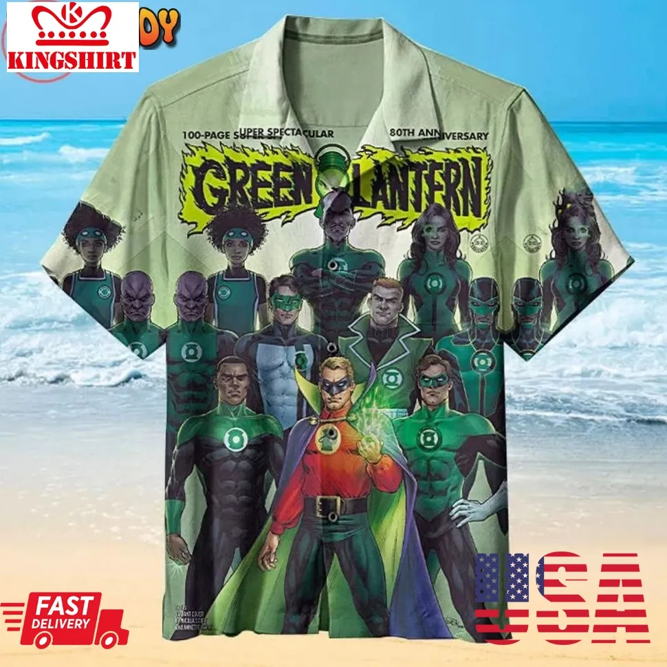 Green Lantern Legion Hawaiian Shirt Unisex
