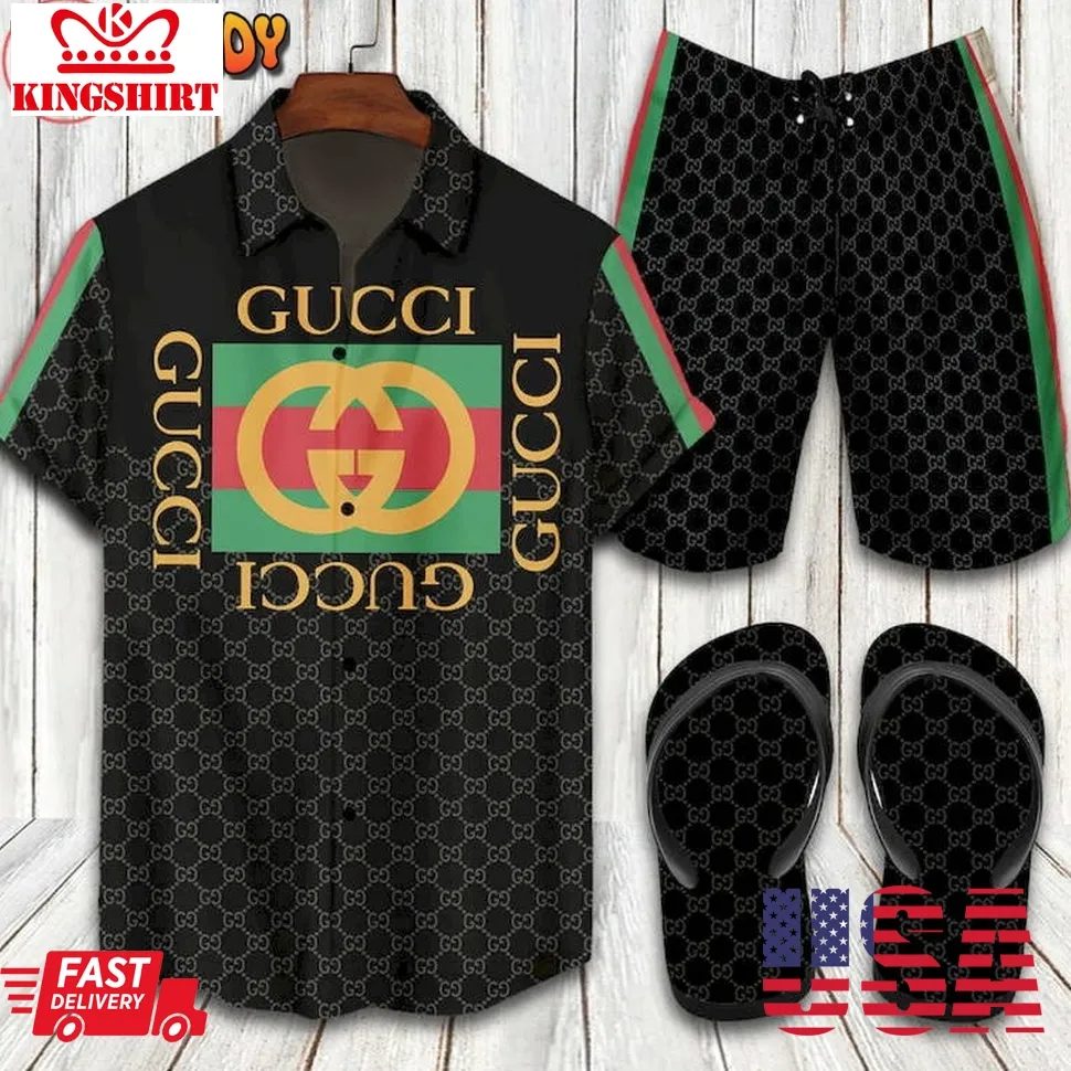 Gucci Italian Luxury Brand Hawaiian Shirt And Shorts Size up S to 4XL