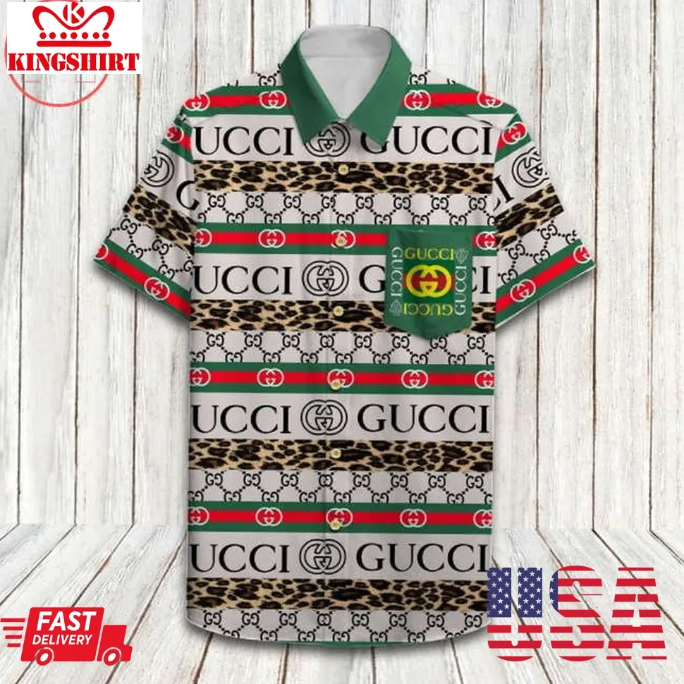 Gucci Logo 2022 Hawaiian Shirt, Shorts Plus Size