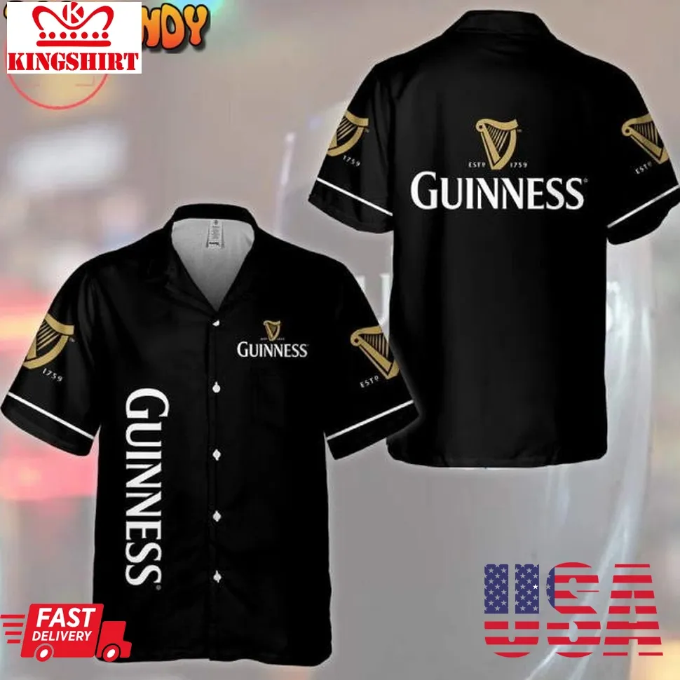 Guinness Beer Hawaiian Shirt Plus Size