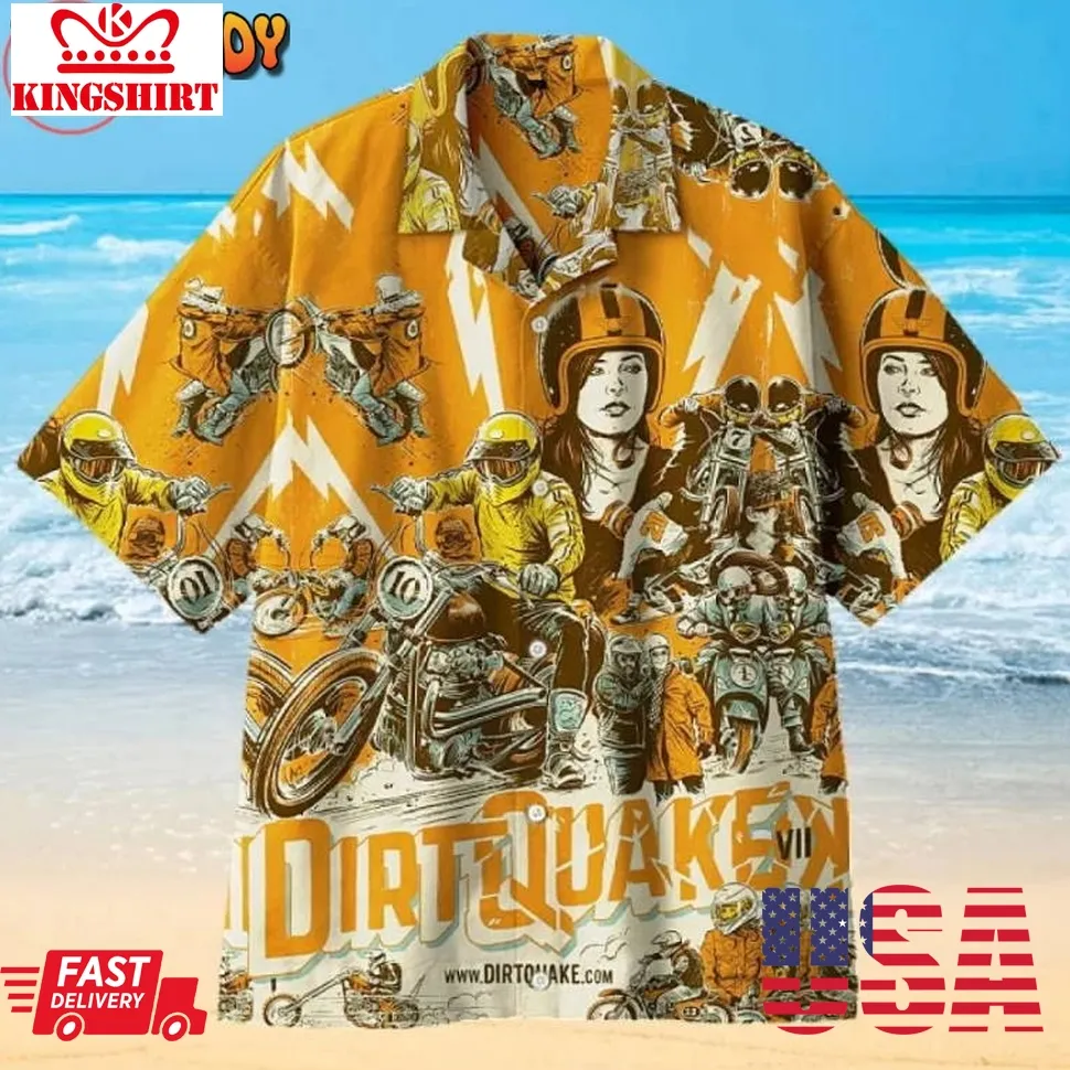 Guy Martin Returns To Dirt Quake Hawaiian Shirt Size up S to 4XL
