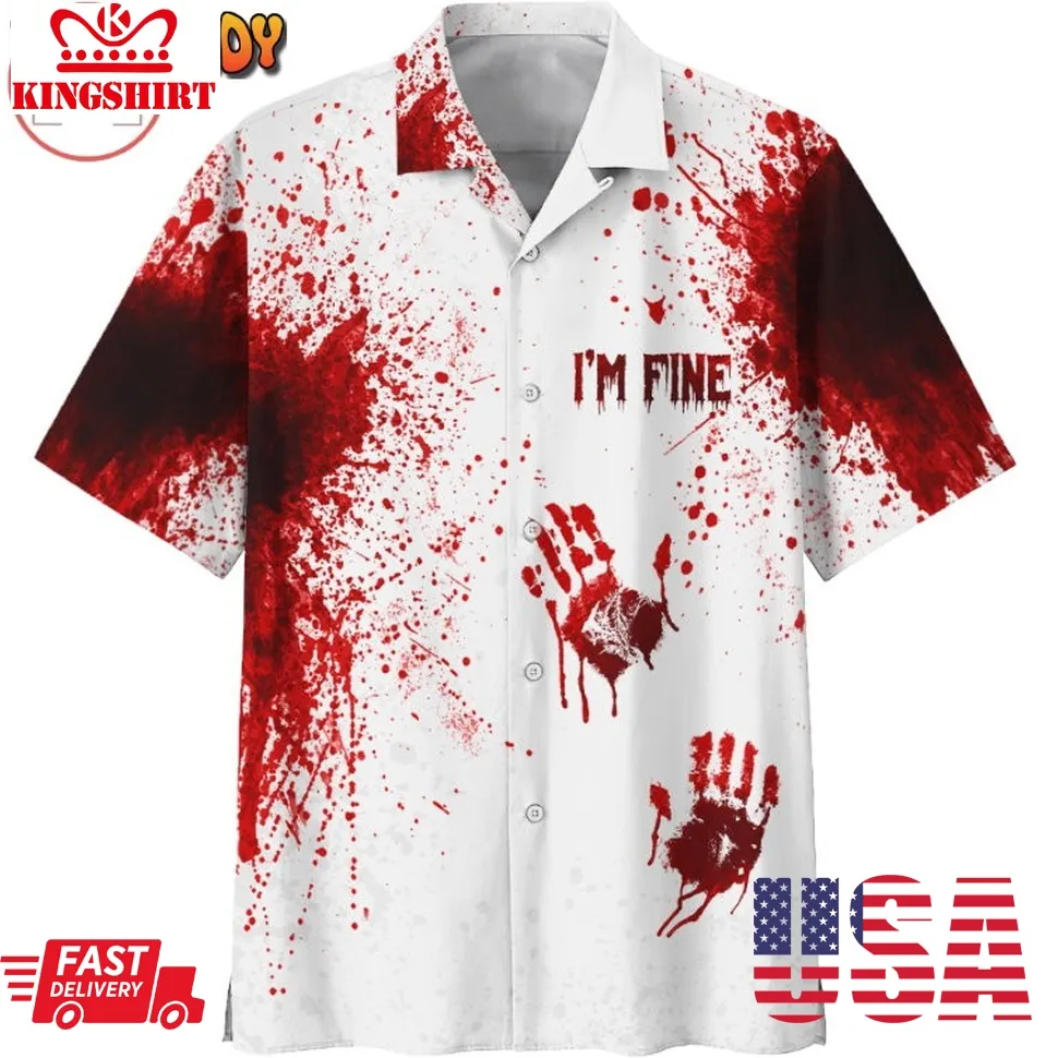 Halloween Blood Hand Hawaiian Shirt Unisex