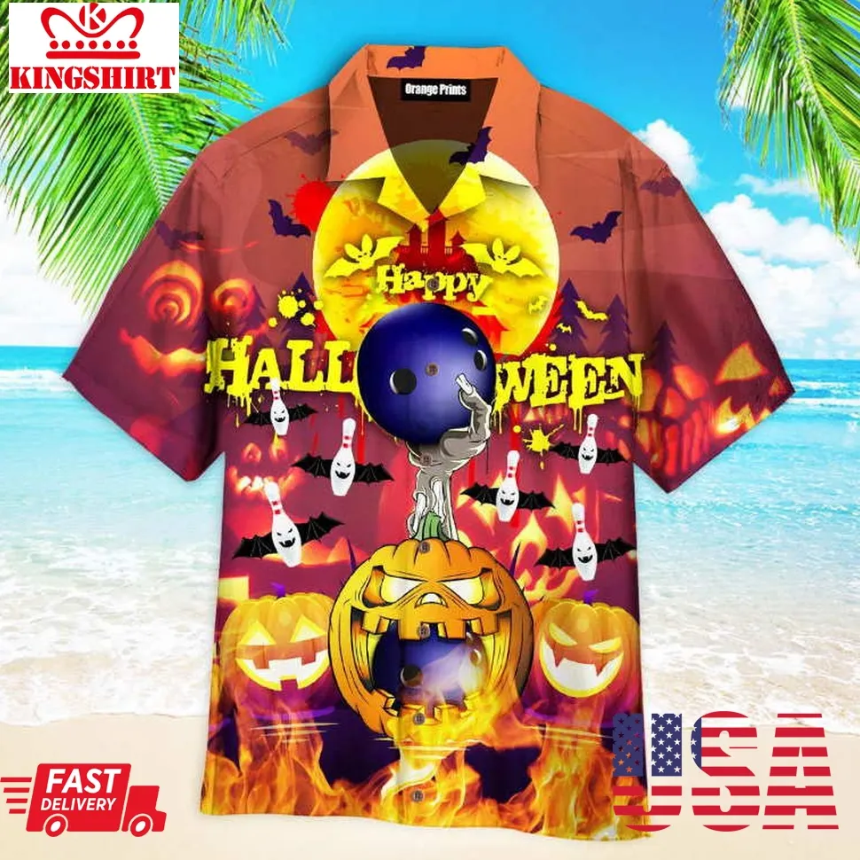 Halloween Bowling Hawaiian Shirt Unisex