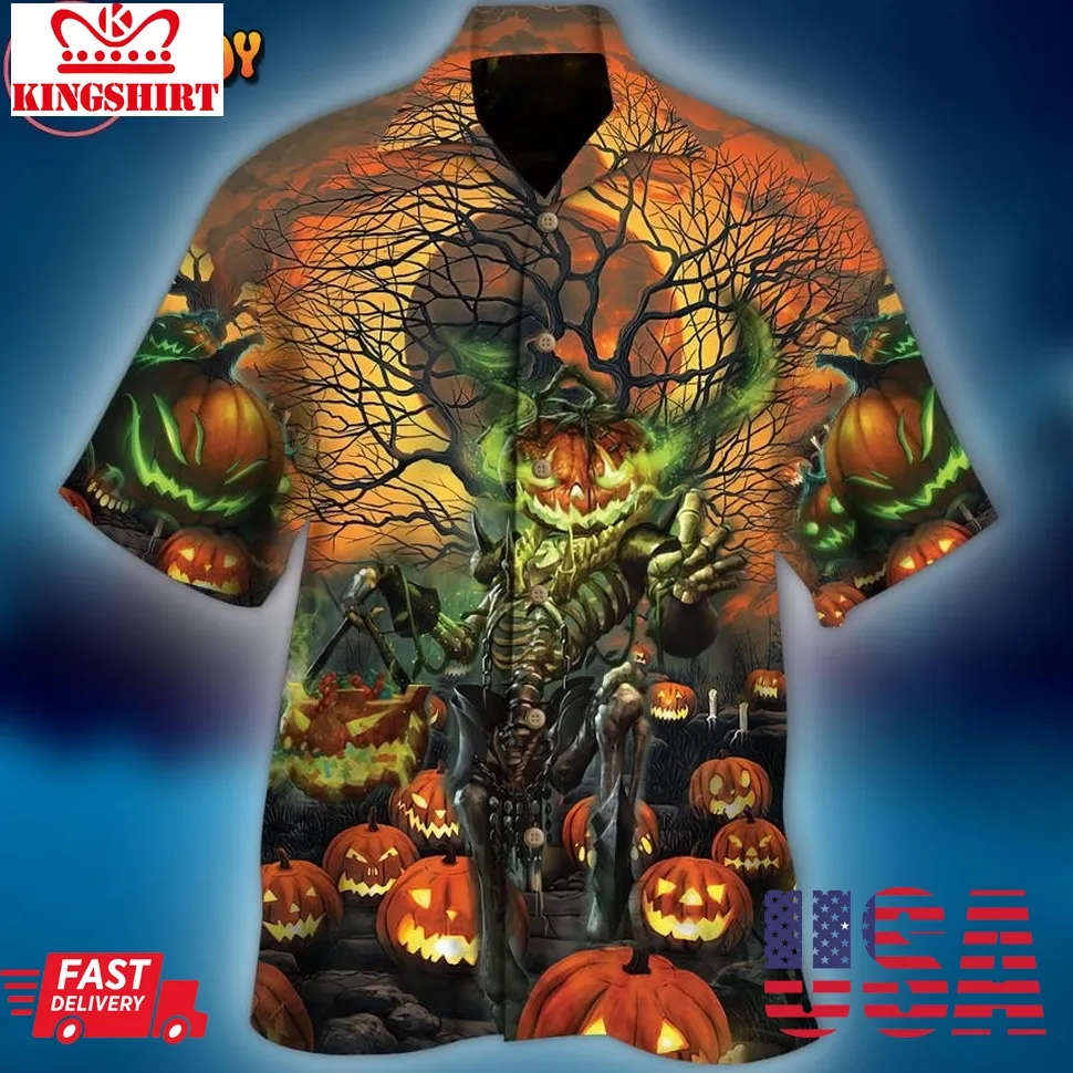Halloween Moon Night Hawaiian Shirt Unisex