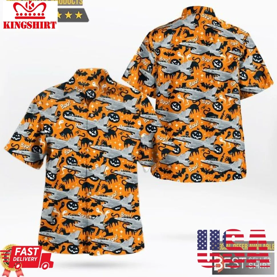 Halloween Navy Boeing Ea 18G Growler Hawaiian Shirt Outfit Size up S to 4XL